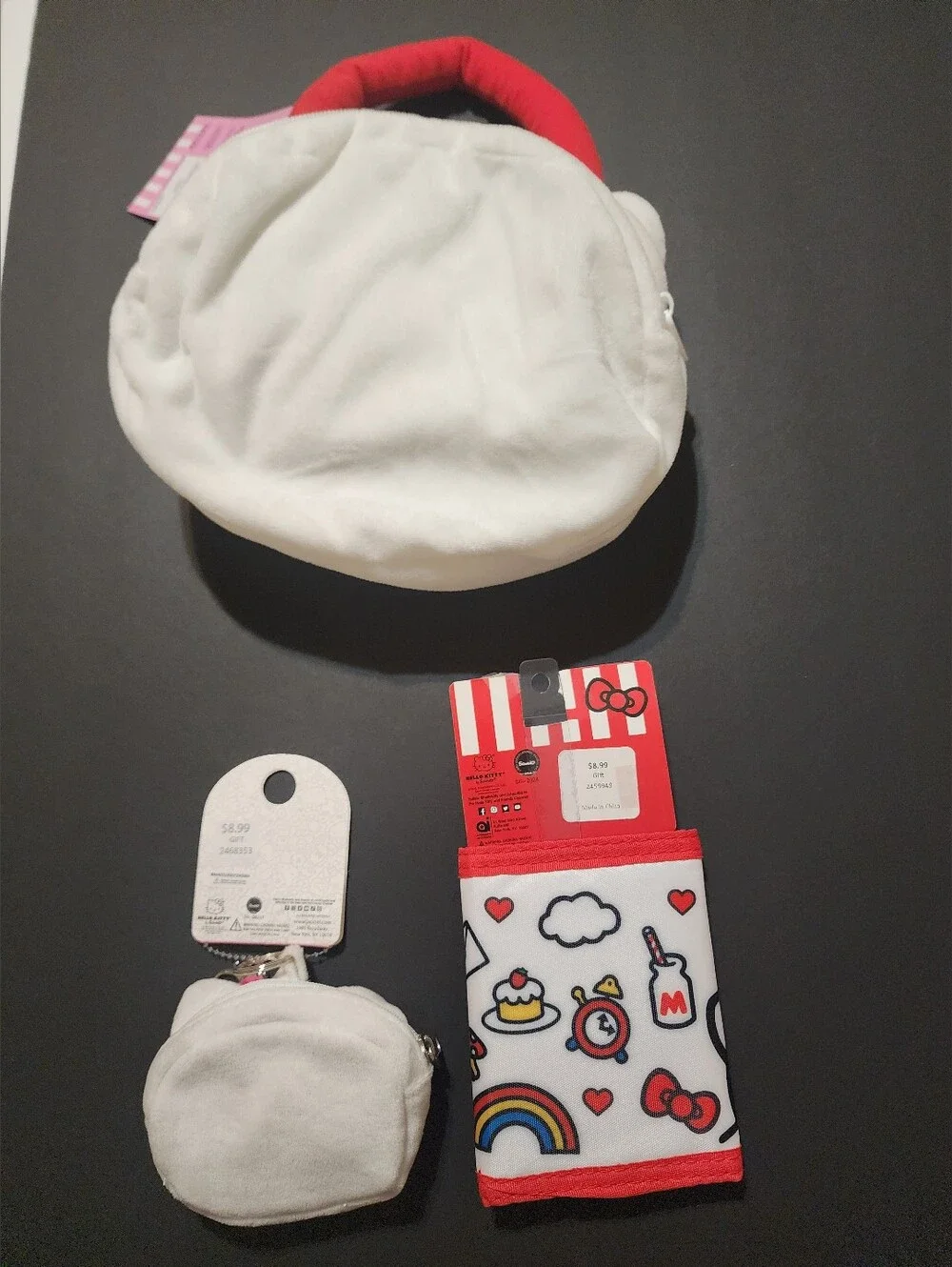 Hello Kitty 3-Piece Set - Plush Handbag, Wallet & Coin Pouch- NWT - Picture 2 of 6